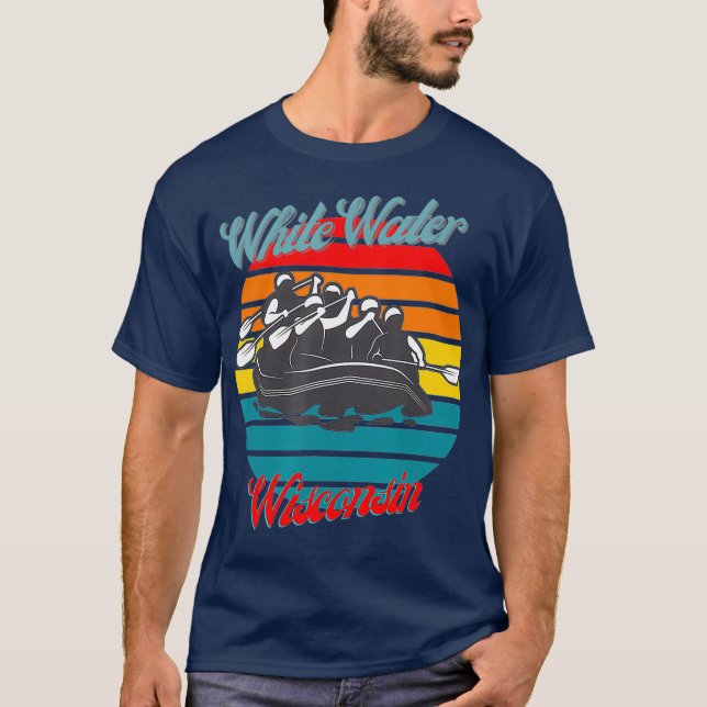 Camiseta Wisconsin Whitewater Rafting White Water (Anverso)