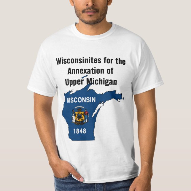 Camiseta Wisconsinites para la anexión de Michigan superior (Anverso)
