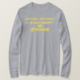 Camiseta "WISDOM EQUATION" Diseño De Expresión Cute. ¡Hazte
