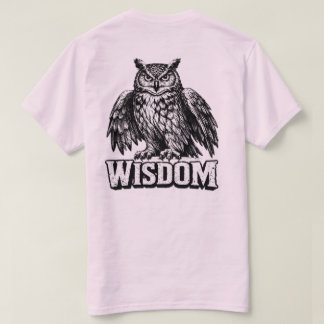 Camiseta “Wisdom” Owl Graphic T-Shirt – Vintage Knowledge 
