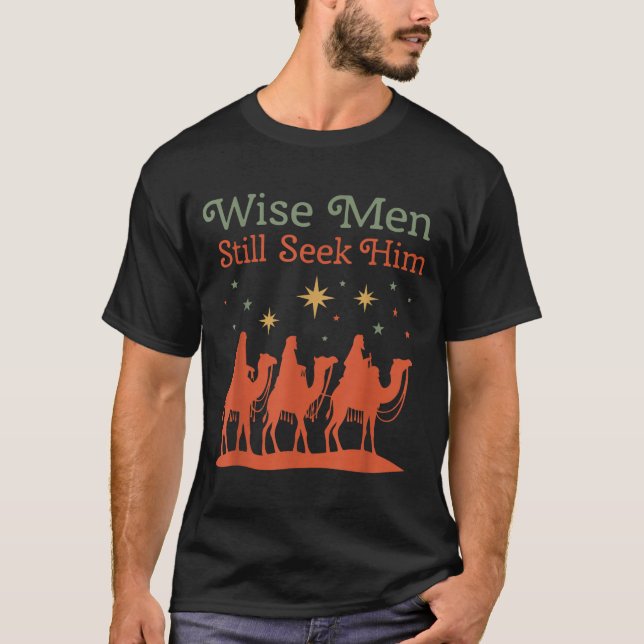 Camiseta Wise Men Still Seek Him Nativity Scene Christian C (Anverso)