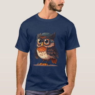 Camiseta Wise Whimsy: la búho académica