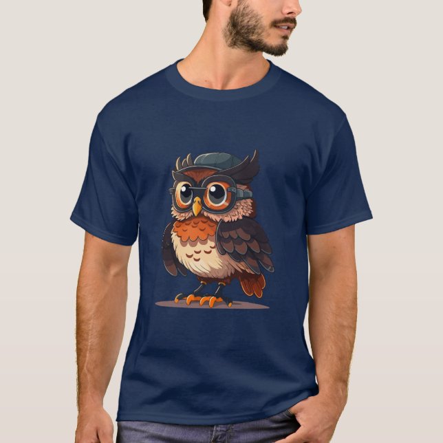 Camiseta Wise Whimsy: la búho académica (Anverso)