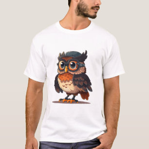 Camiseta Wise Whimsy: la búho académica