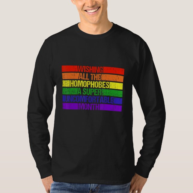 Camiseta Wishing All Homophobes A Happy Pride Month Pride L (Anverso)