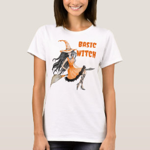 Camiseta Witch básica, camiseta con bruja básica