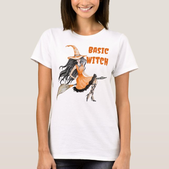 Camiseta Witch básica, camiseta con bruja básica (Anverso)