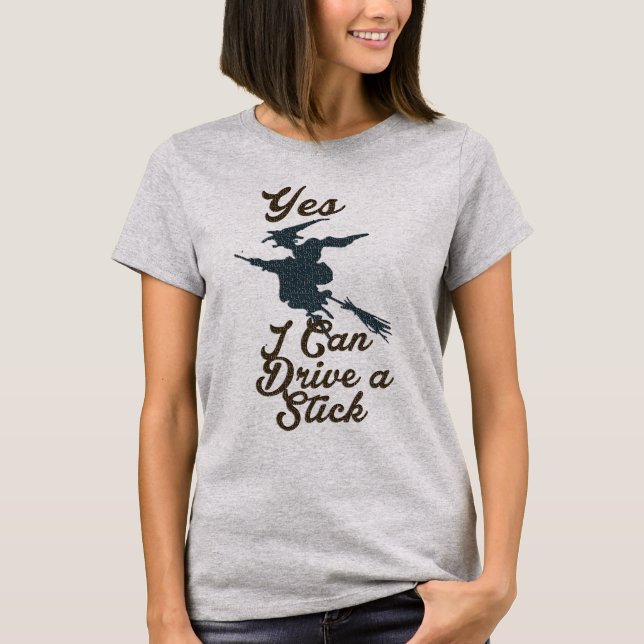 Camiseta Witch Broom Stick Funny Camisas Halloween Mujeres (Anverso)