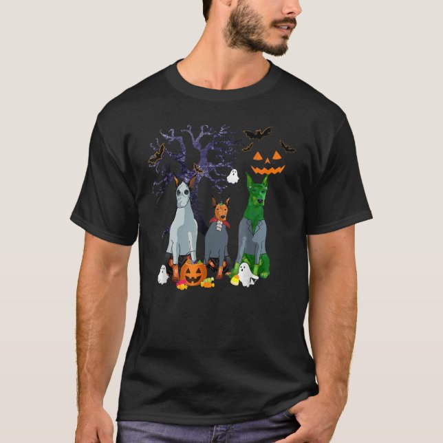 Camiseta Witch Doberman Pinscher Dog Halloween Costueen Fam (Anverso)