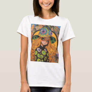 Camiseta Witch & Eyeball Gorra de Kawaii en Ciudad Fantasía