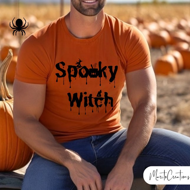 Camiseta Witch, funny Halloween shirt for men,spooky season (Subido por el creador)
