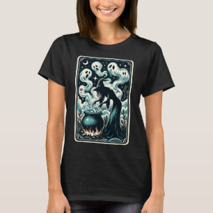 Camiseta Witch Ghost Cauldron Gothic Supernatural Tarot Car