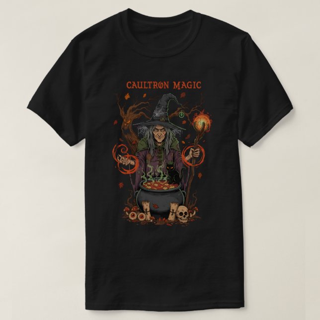 Camiseta Witch Halloween (Diseño del anverso)