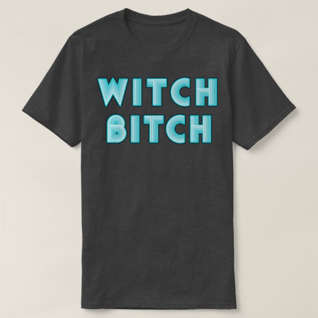 Camiseta Witch Neon Text (Diseño del anverso)