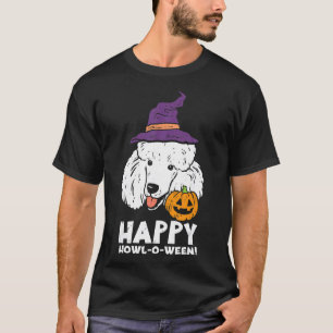 Camiseta Witch Poodle Happy Howl O Ween Halloween Dog Men W