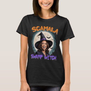 Camiseta Witch Scamala Harris Anti Kamala Halloween Black P