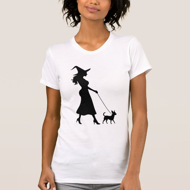 Camiseta Witch Walking Chihuahua (Anverso)