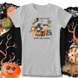 Camiseta Witch Way Happy Halloween