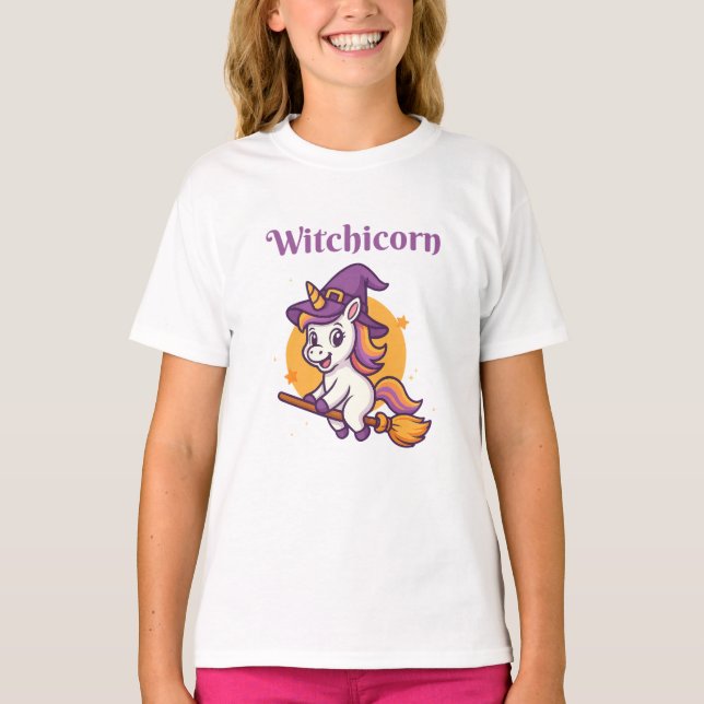 Camiseta Witchicorn - Funny cute spooky Halloween (Anverso)