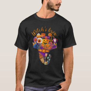Camiseta Witch's Brew Hat Halloween Pumpkin Spice Candy Can