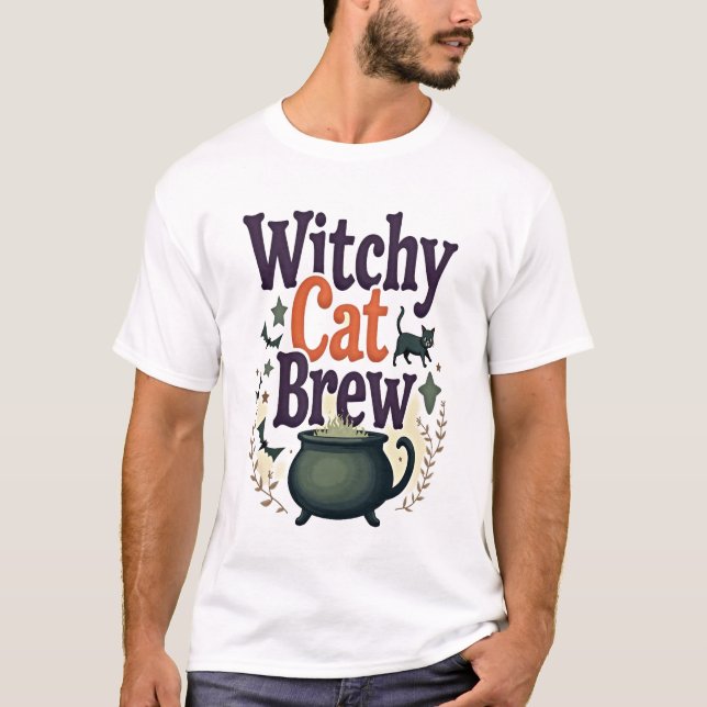 Camiseta Witchy Cat Brew (Anverso)