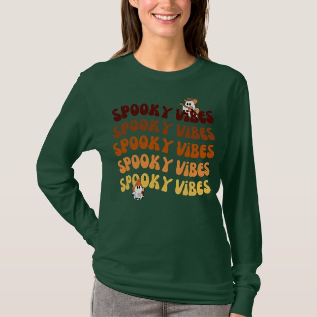 Camiseta Witchy October Vibes Halloween Tee (Anverso)