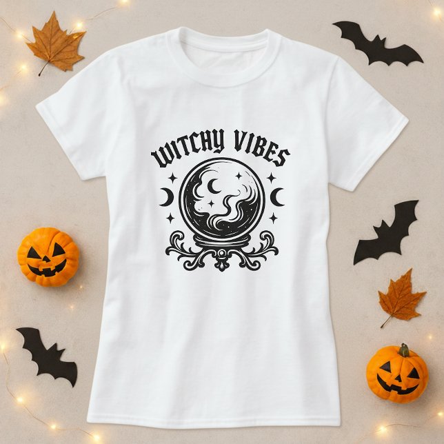 Camiseta Witchy Vibes Halloween Mystic (Subido por el creador)