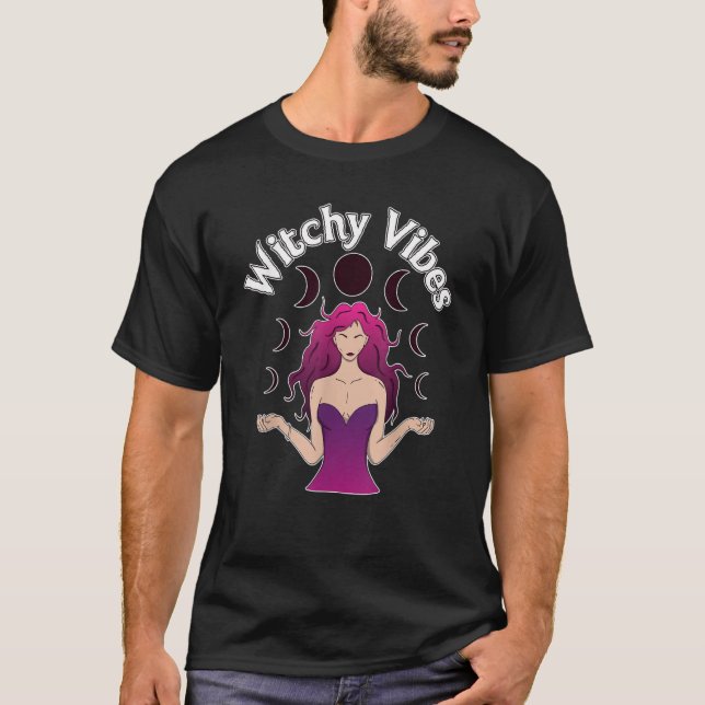 Camiseta Witchy Vibes Inspirational Manifestation Crystals  (Anverso)