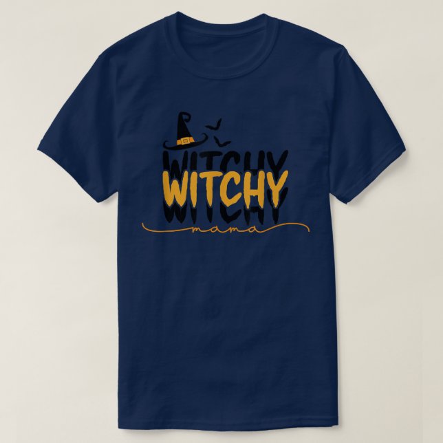 Camiseta Witchy Witchy Mama Witch Gorra Halloween Tema 3001 (Diseño del anverso)