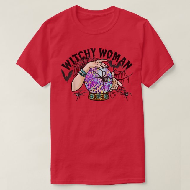 Camiseta Witchy Woman, Witchcraft Magic Tee, Witch Wicca Oc (Diseño del anverso)
