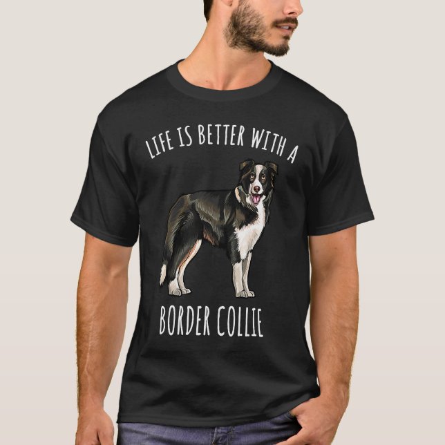 Camiseta With A Border Collie Dog (Anverso)