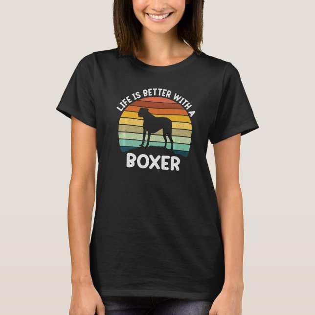 Camiseta With A Boxer Dog Boxer Dad Boxer mom (Anverso)