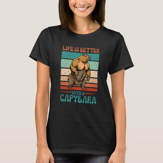 Camiseta With A Capybara  Capybara (Anverso)