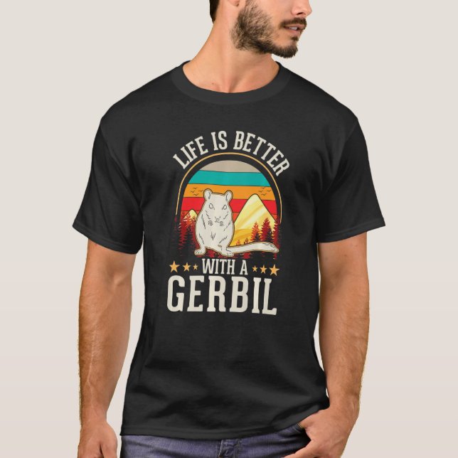 Camiseta with a Gerbil Racing Rat Gerbil (Anverso)