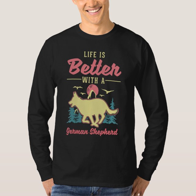 Camiseta with a German Shepherd (Anverso)