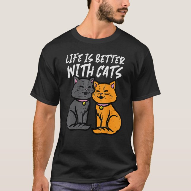 Camiseta With Cats Cute Women Girls Kids Toddler Youth (Anverso)
