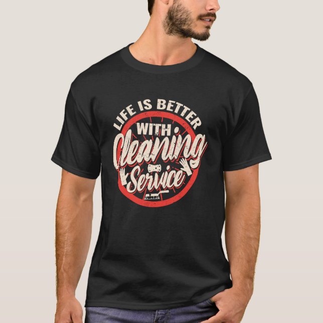 Camiseta with Cleaning Service  Cleaning Crew (Anverso)