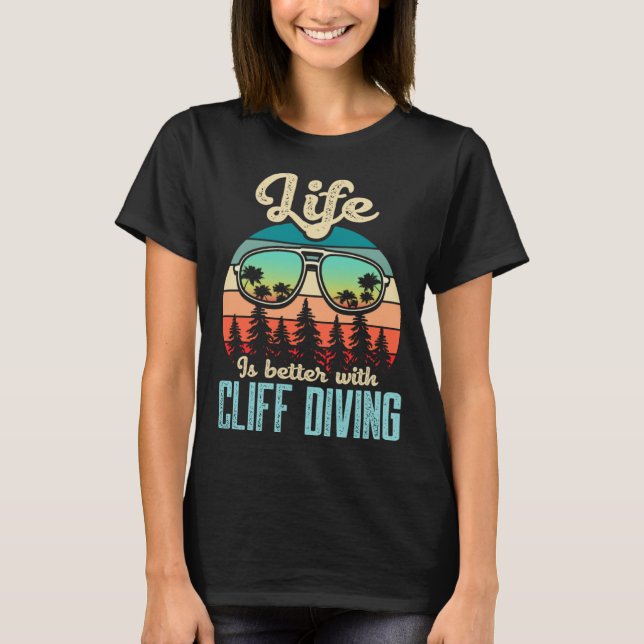 Camiseta With Cliff Diving Watersports Tombstoning (Anverso)