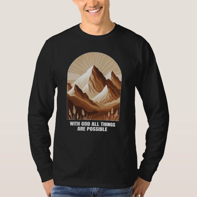 Camiseta With God All Things Are Possible Christian (Anverso)