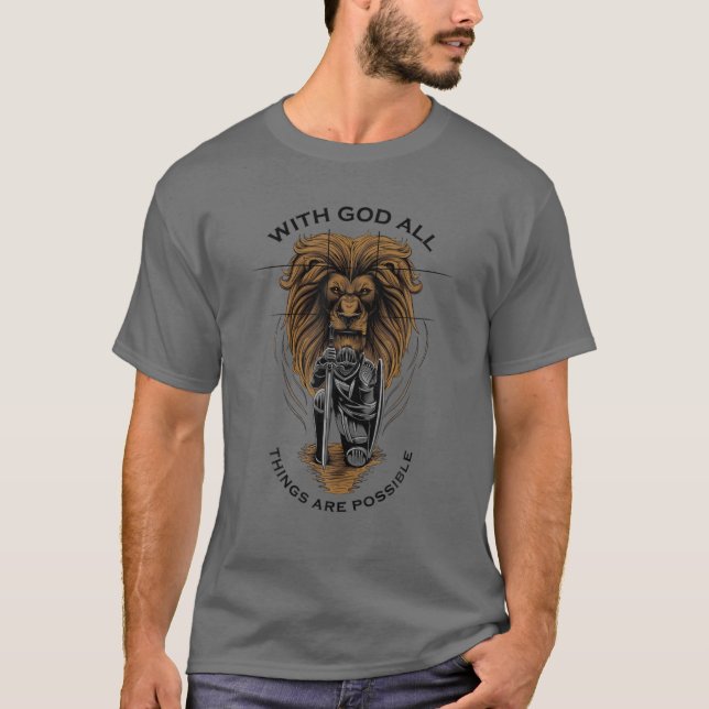 Camiseta With God All Things Are Possible Christian Scriptu (Anverso)