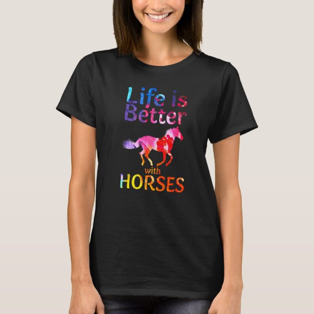 Camiseta With Horses Cute Horseback Riding Horse (Anverso)