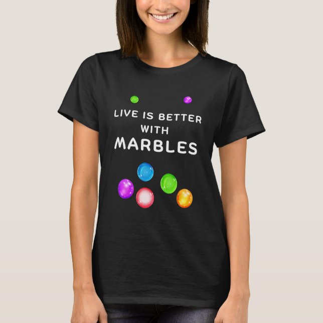 Camiseta WITH MARBLES for marble players (Anverso)