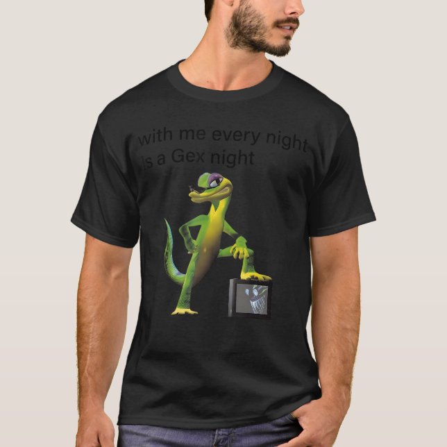 Camiseta With Me Every Night Is A Ge Night Funny Retro Vide (Anverso)