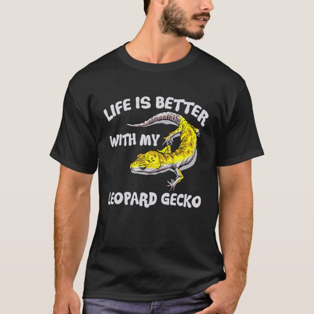 Camiseta With My Leopard Gecko Reptile (Anverso)