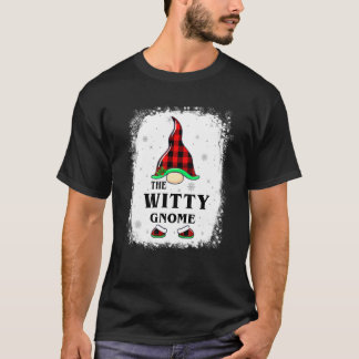 Camiseta Witty Gnome Buffalo Plaid Mateo Familia Xmas Paj