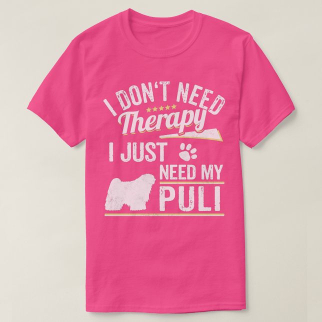 Camiseta Witty Puli Guay Dog Theraping (Diseño del anverso)