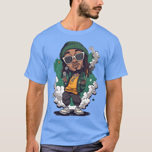 Camiseta Wiz Khalifa as Cartoon boy funny friend (Anverso)