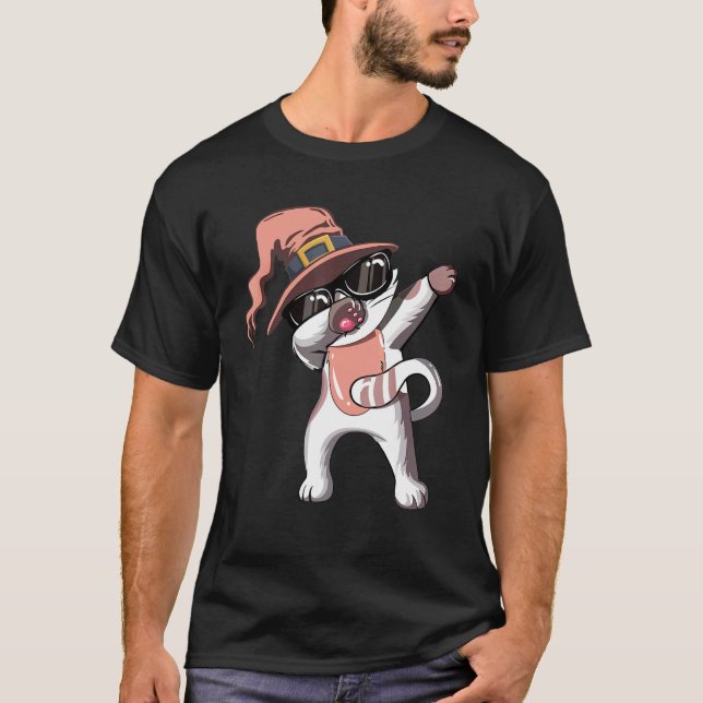 Camiseta wizard Cat Dabbing (Anverso)
