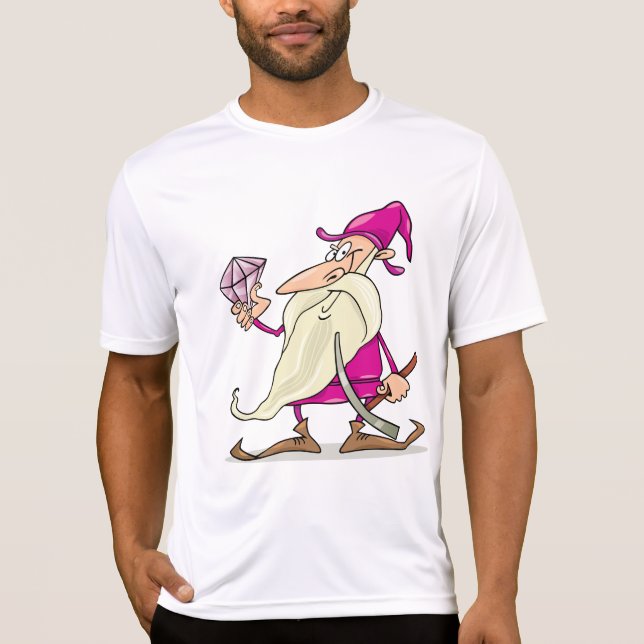 Camiseta Wizard Gnome with Large Diamond Gemstone (Anverso)