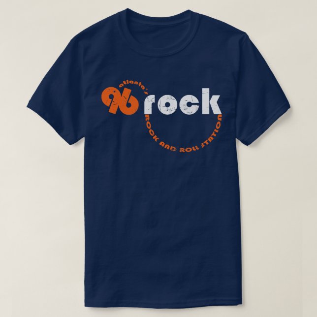 Camiseta WKLS 96 Rock Atlanta Curved Text TShirt (Diseño del anverso)